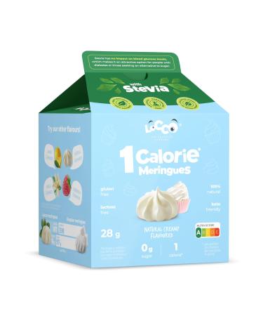 Locco protein -rich meringue with stevia |Sugar -free |100% natural |1 calorie per portion |Cake decoration |Fat -free vegan vegetarian diet |Fiber |Creamy |28g - Buy Online on GoSupps.com