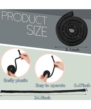 12 Spiral Lock Hair Tie for Dreadlocks & Thick Curly Hair - Bendable Iron Wire Ponytail Holder in Black - Buy Online on GoSupps.com