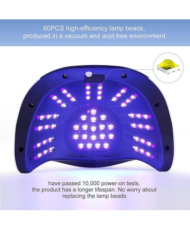 GOYAESQUE 180W UV LED Nail Lamp for Fast Drying Gel Polish - Professional Curing Lamp with 4 Timer Smart Sensor and LCD Display - Buy Online on GoSupps.com