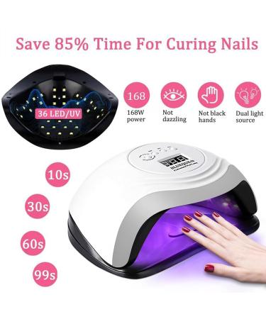 Jotul Nail Dryer - 168W UV LED Lamp for Professional Nails | Smart Sensor Multiple Timers & LCD Display | Ideal for Gel Nail Polish & Gelail - Buy Online on GoSupps.com