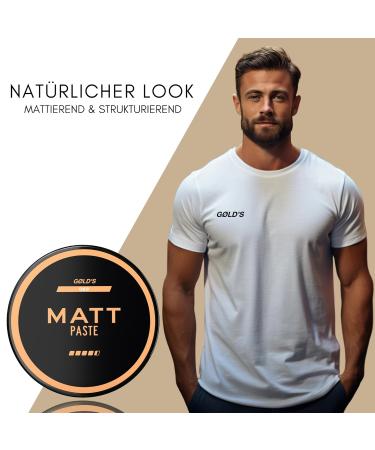 G ld's Hair Wax Matt Paste for Men - Natural Look 24H Hold Vegan - 100ml (1 Pack) - Buy Online on GoSupps.com