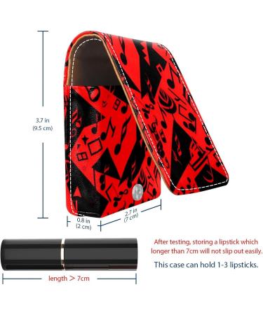 Travel Lipstick Organizer Case | Portable Makeup Bag with Mirror | Black & Red G578t6gact - Shop Now for Ultimate Convenience - Buy Online on GoSupps.com