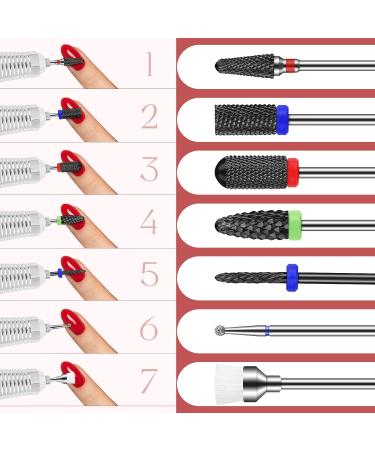 Maquita 7-Piece Ceramic Nail Miller Bits - Professional Nail Cutter for Gel & Acrylic Home Manicure & Pedicure Set - Black Ceramic - Buy Online on GoSupps.com