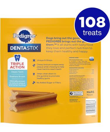 Pedigree DENTASTIX Chicken Flavor Dog Treats 108ct Pack Small Dogs 5-20lbs - Buy Online on GoSupps.com