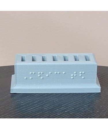 Buy Eye Drop Vials Holder & Storage | Braille Medicated Labels | Single-Use Disposable Vials (Holds 7) - Znet3D (Blue) - International Shipping Available - Buy Online on GoSupps.com