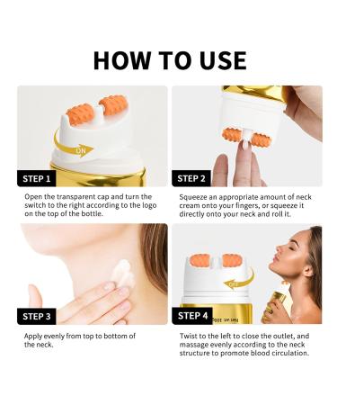 Grospe AH-8 Firming Neck Cream for Crepey Skin Body with Hexapeptide Moisturizing Promote collagen Production Roller Neck Cream Redefine Jawline for Firmer - Buy Online on GoSupps.com