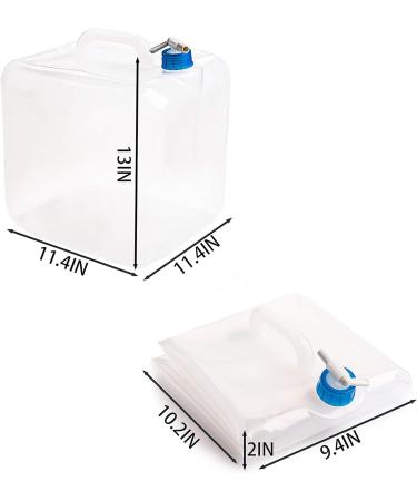 Cedilis 2 Pack 5.3 Gallon Collapsible Water Container with Spigot - BPA-Free Camping & Emergency Water Storage Jug - 20L Capacity - Buy Online on GoSupps.com