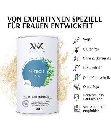 Xbyx Energy PUR 500g | Vegan Superfood Protein Powder | 16 Portions | No Sweeteners | Essential Amino Acids & Vitamins | Made in Germany - Buy Online on GoSupps.com