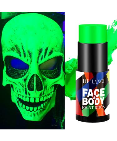 DE'LANCI DE'LANCI Neon Green Body Paint Pencil Halloween Makeup Full Coverage Sports Face Body Foundation Paint SFX Special Effect