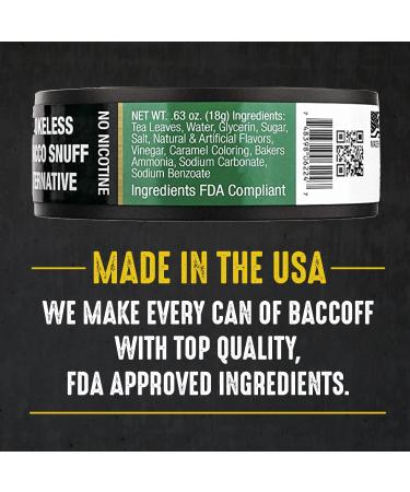 BaccOff Classic Wintergreen Pouches - Tobacco-Free, Nicotine-Free Snuff Alternative (10 Cans) - Buy Online on GoSupps.com