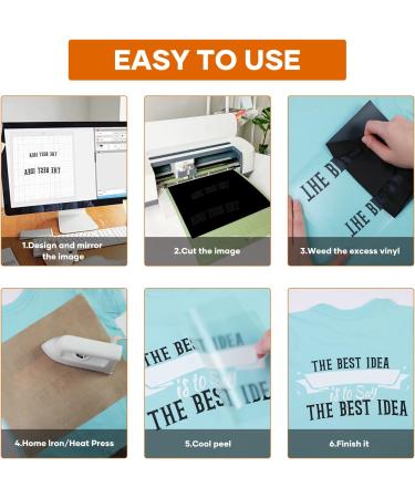 HTVRONT White Heat Transfer Vinyl Roll - 12 x 100ft - Easy to Cut & Weed for DIY Shirts - Cricut & Cameo Compatible - Buy Online on GoSupps.com