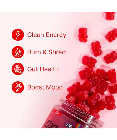 EHP Labs Pre Workout OxyShred Gummies - Strawberry - 60 Servings - Buy Online on GoSupps.com