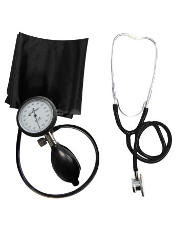 Blood pressure monitor upper arm professional Tiga Pro 1 new K 1 + double head stethoscope black stethoscope Tiga-Med