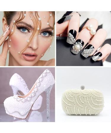 LOMIMOS 3090 Pcs Beige Pearl Stickers - Self Adhesive Embellishments for Beauty, Makeup, Nail Art, and DIY Crafts - 4 Sizes (3/4/5/6mm) - Buy Online on GoSupps.com