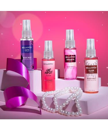Luxury Body Mist Travel Size Gift Set for Woman with Date Senorita Glam & Hot Mess Refreshing Floral Fruity|Long Lasting Fragrance 50ml Each - Buy Online on GoSupps.com