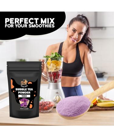 Bubble Tea Powder Kit | Taro Flavor | 1LB (454g) | 18 Servings | Instant Boba Drink Mix for Smoothies and Tapioca Pearl Milk Tea - Buy Online on GoSupps.com