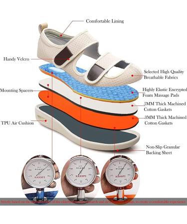 LLDDP Men's and Women's Wide Width Diabetic Shoes with Adjustable Closure - Lightweight, Breathable, and Ideal for Swollen Feet, Edema, and Walking - Size 9 Blue - Buy Online on GoSupps.com