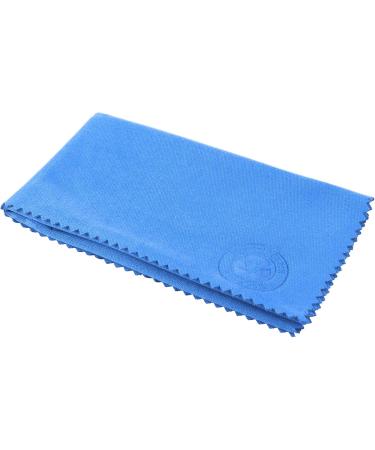 Premium Blue Microfibre Cleaning Cloth for Glasses - Eco-Friendly & Recycled PET - 15 x 18 cm - Buy Online on GoSupps.com