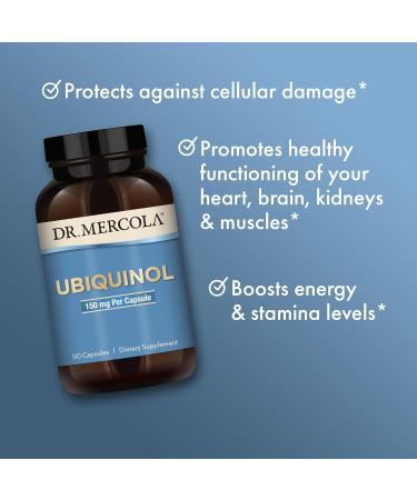 Buy Dr. Mercola Ubiquinol 150 mg - 90 Capsules | Premium Supplements for Heart Health & Energy International Shipping Available - Buy Online on GoSupps.com