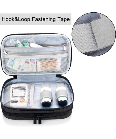 Luxja Insulin Diabetic Bag - Double Layer Insulin Pocket for Blood Sugar Devices & Diabetes Accessories - Black Version - Buy Online on GoSupps.com