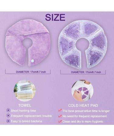 QETRABONE Breast Therapy Pads - Hot Cold Gel Pads for Breastfeeding Relief - Purple, Reusable & Microwavable - Buy Online on GoSupps.com