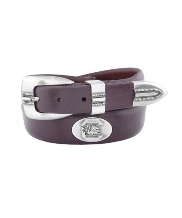 Zeppelin Products Inc. NCAA South Carolina Fighting Gamecocks Tip Leather Concho Belt Brown 40