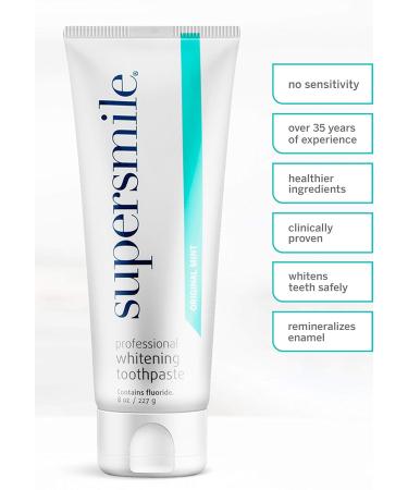 Supersmile Professional Teeth Whitening Toothpaste with Fluoride - Mint Flavor | Buy Online for International Shipping - Buy Online on GoSupps.com