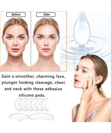 11 Pieces Wrinkle Patches Set Reusable Silicone Face Patches Transparent Silicone Chest Patches for Neck Forehead Eye Mouth Remover Smoothing Skin Care to Reduce Fine Wrinkles. - Buy Online on GoSupps.com