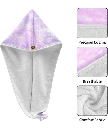 Fantasy Star Pattern Dry Hair Cap | Quick Drying Towel Set with Button Headband | Super Absorbent & Comfortable - Ideal for Fast Drying Hair - Buy Online on GoSupps.com