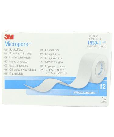 3M Micropore Surgical Tape White 1 x 10 Yards - Pack of 12 | Medical & Surgical - Buy Online on GoSupps.com