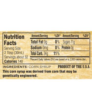 Golden Barrel Corn Syrup 32 oz - All-Natural Thick-Textured Syrup, 2-Pack - Buy Online on GoSupps.com