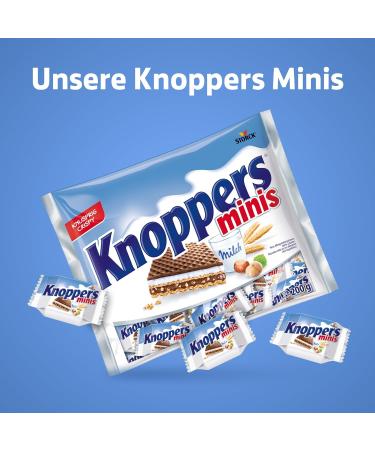 Buy Knoppers Minis - 12 x 200g | Delicious Wafer Slices with Milk & Nougat Cream Filling | International Shipping Available - Buy Online on GoSupps.com