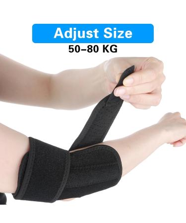 Elbow Compression Sleeve with Removable Strap - Support for Men & Women | Ulnar Nerve Tendonitis & Golfer's Elbow Brace - Buy Online on GoSupps.com