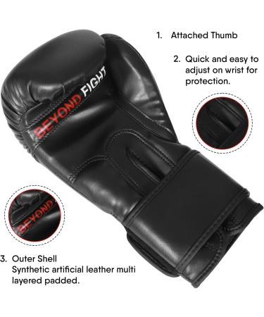Premium 4oz Black Boxing Gloves for Men Women & Kids Ideal for Kickboxing MMA Martial Arts & Sparring - Buy Online on GoSupps.com