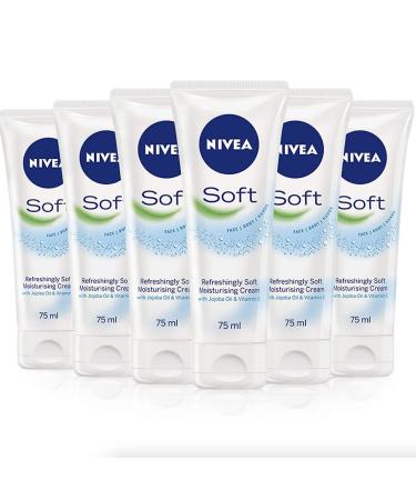NIVEA Soft Moisturizing Creme 2.60 oz (Pack of 6)