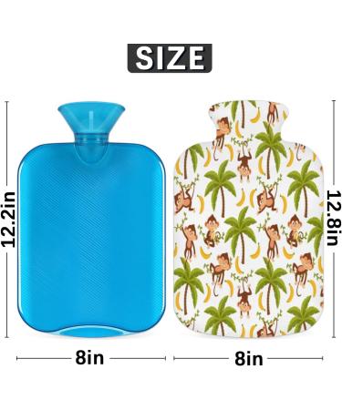 Cute Monkey Heat Bottle with Fluffy Cover | 2L Hot Water Bottle for Cozy Nights & Pain Relief | Perfect for All Ages - Buy Online on GoSupps.com