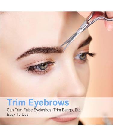 Eyebrow Scissors Premium Manicure Scissors Multi-Purpose Stainless Steel Cuticle Pedicure Beauty Grooming Kit for Nail Eyebrow Eyelash Dry Skin Curved Blade - Buy Online on GoSupps.com