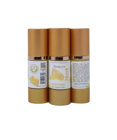 AMRITA Aromatherapy: Myrrh Facial Cr me (For Mature Skin) - Blended with Premium Therapeutic Quality Essential Oils of Carrot Seed Spikenard Cistus Neroli Myrrh & Rosewood - SIZE: 30ML - Buy Online on GoSupps.com