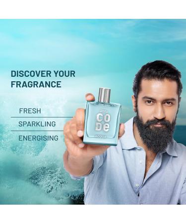 Wild Stone CODE Acqua Perfume for Men 100ml l Long-Lasting Eau De Parfum having Fresh & Oceanic Vibes with Marine Musk Amber and Patchouli Notes | LuxuryMen EDP Perfume - Buy Online on GoSupps.com
