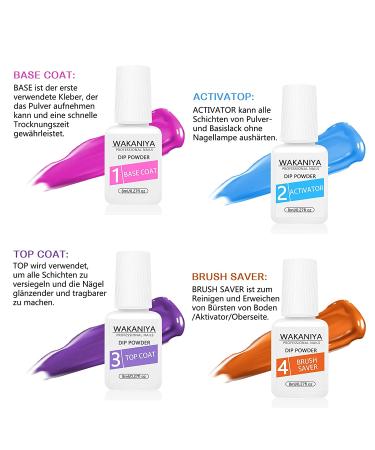 Dip Powder Nail Kit - 8 Glitter Colors Starter Set for French Nails Art Manicure - Buy Online on GoSupps.com