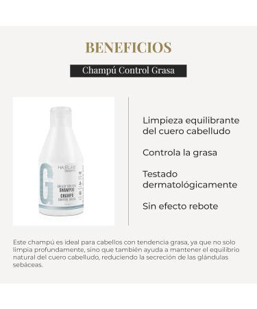 Salerm Greasy Control Hair Lab - 300ml Seborregulatory Shampoo Controls Excess Oil & Cleans Scalp - Paraben-Free - Buy Online on GoSupps.com