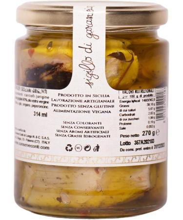 Grilled Sicilian artichokes in extra virgin olive oil - 314 ml jar - homemade - Buy Online on GoSupps.com