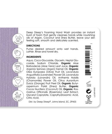 Deep Steep Lavender Chamomile Foaming Handwash - 8 oz - Buy Online on GoSupps.com
