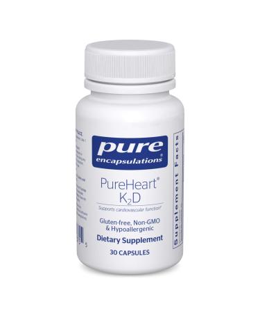 Pure Encapsulations PureHeart K2D | Hypoallergenic Supplement to Promote Calcium Homeostasis and Cardiovascular Function* | 30 Capsules