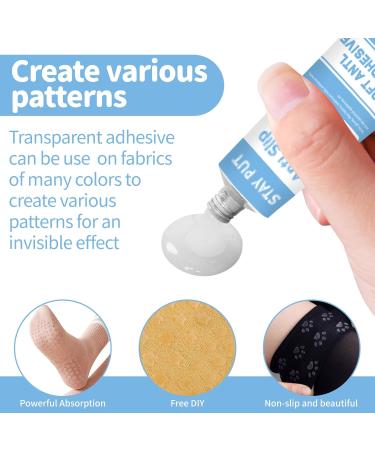 TBTFW Anti Slip Sock Fabric Fabric Paint for Non-Slip Socks Transparent Waterproof Dimensional Fabric Paint Suitable for Socks - White - 1.7 Oz - Buy Online on GoSupps.com