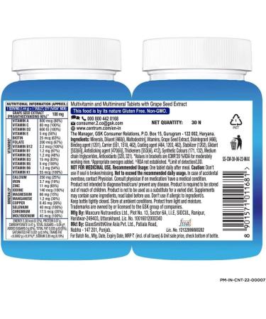 YANG Men Tablet:Strong Muscles & Immunity with World's No.1 Multivitamin Support Your Overall Health Grape Seed Extract Vitamin C & 21 Other Nutrients(Veg) 30nos-Northwoods - Buy Online on GoSupps.com