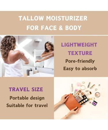 Whipped Tallow Balm | Nourishing Body Cream for Extremely Dry Skin | Organic Grass-Fed Beef Tallow & Almond Oil | Hydrating Lotion for Women - Buy Online on GoSupps.com