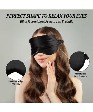 Buy 2-Pack Sleep Masks | 100% Light Blocking Eye Masks for Comfortable Sleep Travel & Yoga - Super Soft & Ultra Light for Men & Women - Buy Online on GoSupps.com
