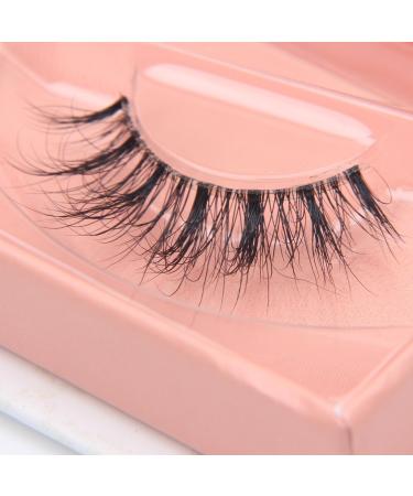 Arimika Clear Band Fluffy 3D Mink False Eyelashes- Round Wispy Natural Lashes with a Medium Dramatic Look T806