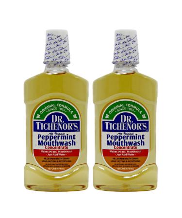 Dr. Tichenor's All Natural Peppermint Mouthwash 16 oz (Pack of 2)